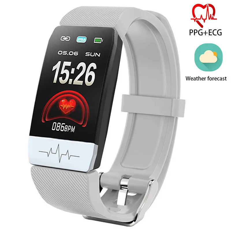 

Q1S Fitness Tracker ECG PPG Waterproof Heart Rate Monitor Smart Band Weather Forecast Smart Bracelet For Men Women