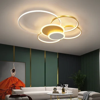 

Round Circlr Rings Modern LED Ceiling lights for Living room Bedroom Study Luminaire Plafonnier Lustre led Ceiling Lamp For Home