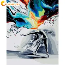 

CHENISTORY Acrylic Frame Diy Painting By Numbers For Adults Dancer Picture By Nnumbers Wall Art Painting For Home Decors