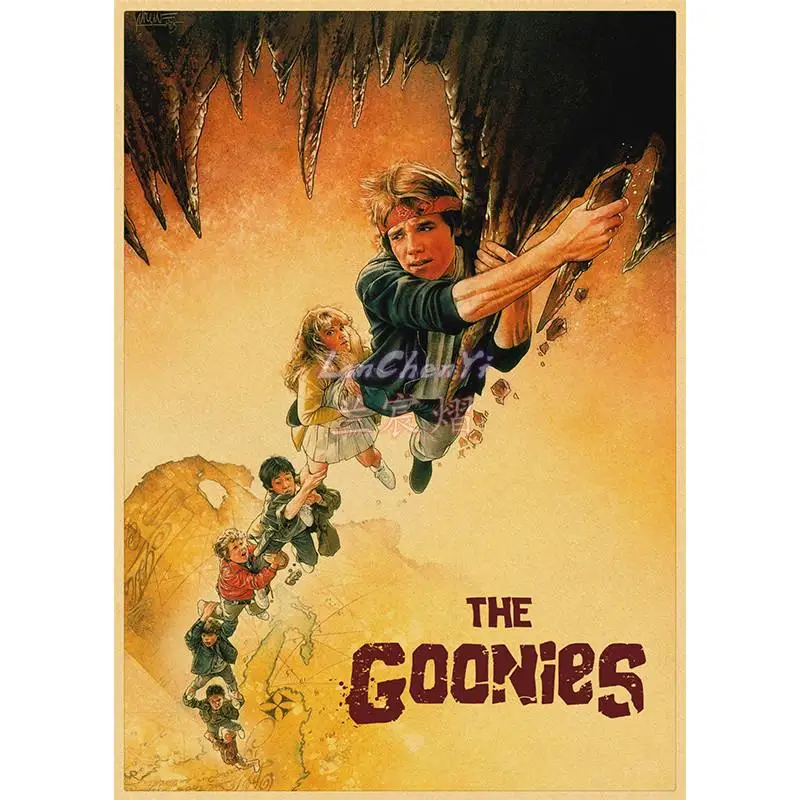 painting and calligraphy The Goonies Classic Movie Kraft Paper Poster Painting Wall Picture Home Decor Posters and Prints картины на стену bilder watercolour calligraphy