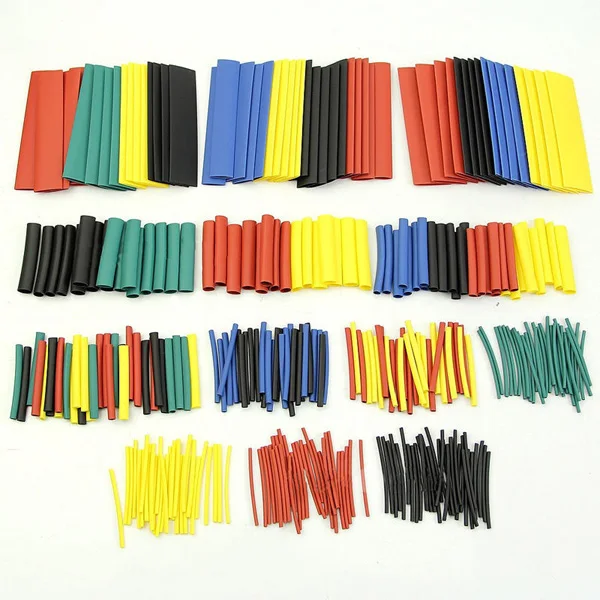 

New 328pcs 5Color 8Sizes Assorted Polyolefin 2:1 Heat Shrink Tubing Tube Wrap Sleeving Wrap Wire Cable Kit