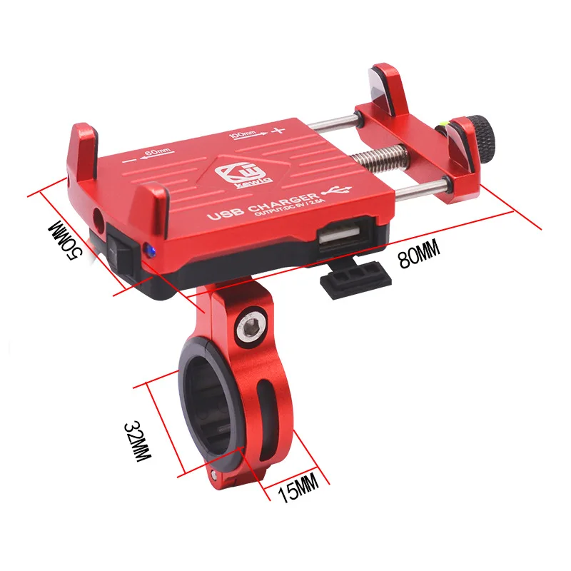 Держатель для телефона мотоцикла с 2.5A быстрое зарядное устройство алюминиевая электрическая ручка скутера крепление Универсальный зажим для телефона держатель подставка