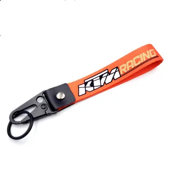 

Fashion Embroidery Key Holder Chain Car Auto Motorcycle Collection Embroidered Badge Keyring Keychain Hanging Strap Key Rope