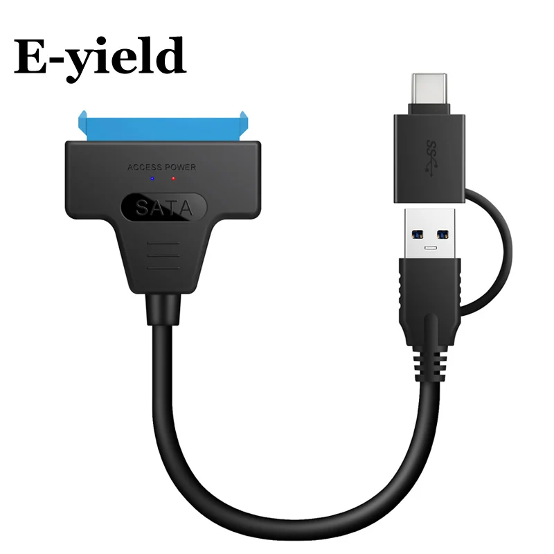 Адаптер SATA III USB2.0 3,0 3,1 кабель внешний жесткий диск USB к Serial ATA 22pin конвертер жесткий диск W/ UASP для 2,5 "HDD/SSD|sata iii usb|external hard drive adapterhard drive adapter | АлиЭкспресс