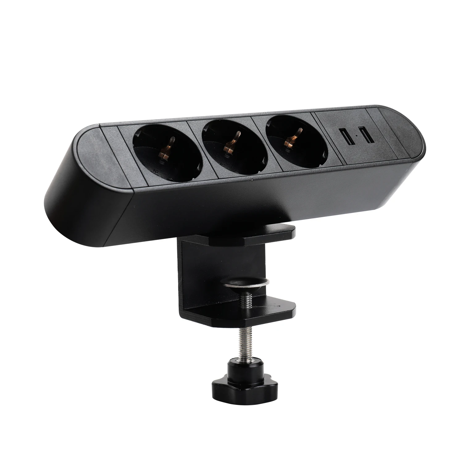 

Multifunctional USB 16A Desktop Socket Table Clip Clamp Free Hole Tabletop Office Workstation Sockets