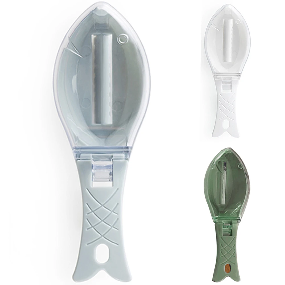 Peelers Portable Transparent Plastic Fish Shape Eco-friendly Fish Cleaning Tool Kitchen Cooking Grater Scraping Multifunctional