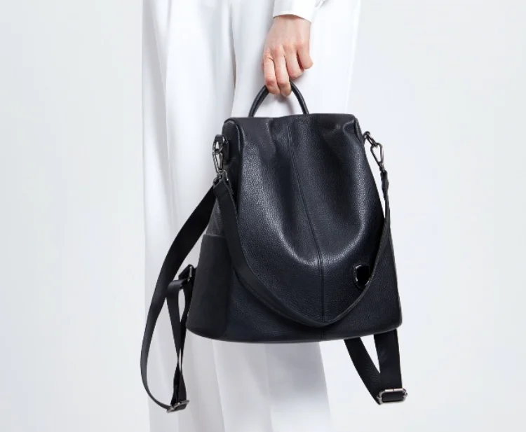 ZOOLER кожаный рюкзак женские школьные сумки для подростков новая мода большой емкости из натуральной кожи черный женский рюкзак