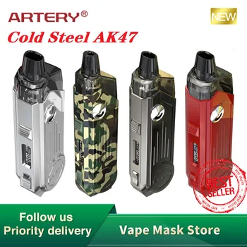 

Original Artery Cold Steel AK47 Pod Kit 50W W/ 1500mAh Built-in Battery &Artery XP/HP/NP Versions Electronic Cigarette Vaporizer