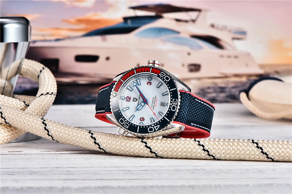 PAGANI DESIGN Men's Automatic Mechanical Watch Ceramic Bezel 100M Waterproof NH35A Movement Luxury Sapphire Glass Watch for Men
