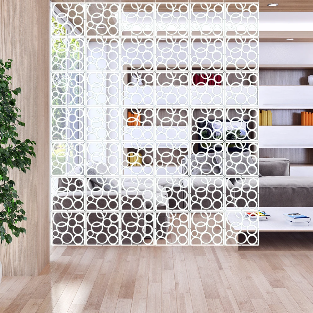12 Piece European Wall Hanging Screen Modern Simple Living Room Divider Partition Folding Screen Curtain Home Decor 29x29cm
