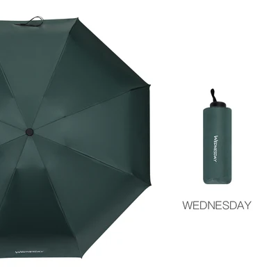 Wednesday Недельный креативный Зонт простой прозрачный свежий модный зонтик солнечный и дождливый зонтик от солнца для мужчин и женщин - Цвет: Wednesday
