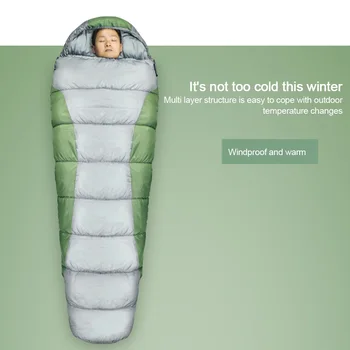 

Camping Hammock Sleeping Bag Adult Multifunctional Warm Cotton Travel Sleeping Bag Ultralight Thermal Sleeping Bag For Outdoor