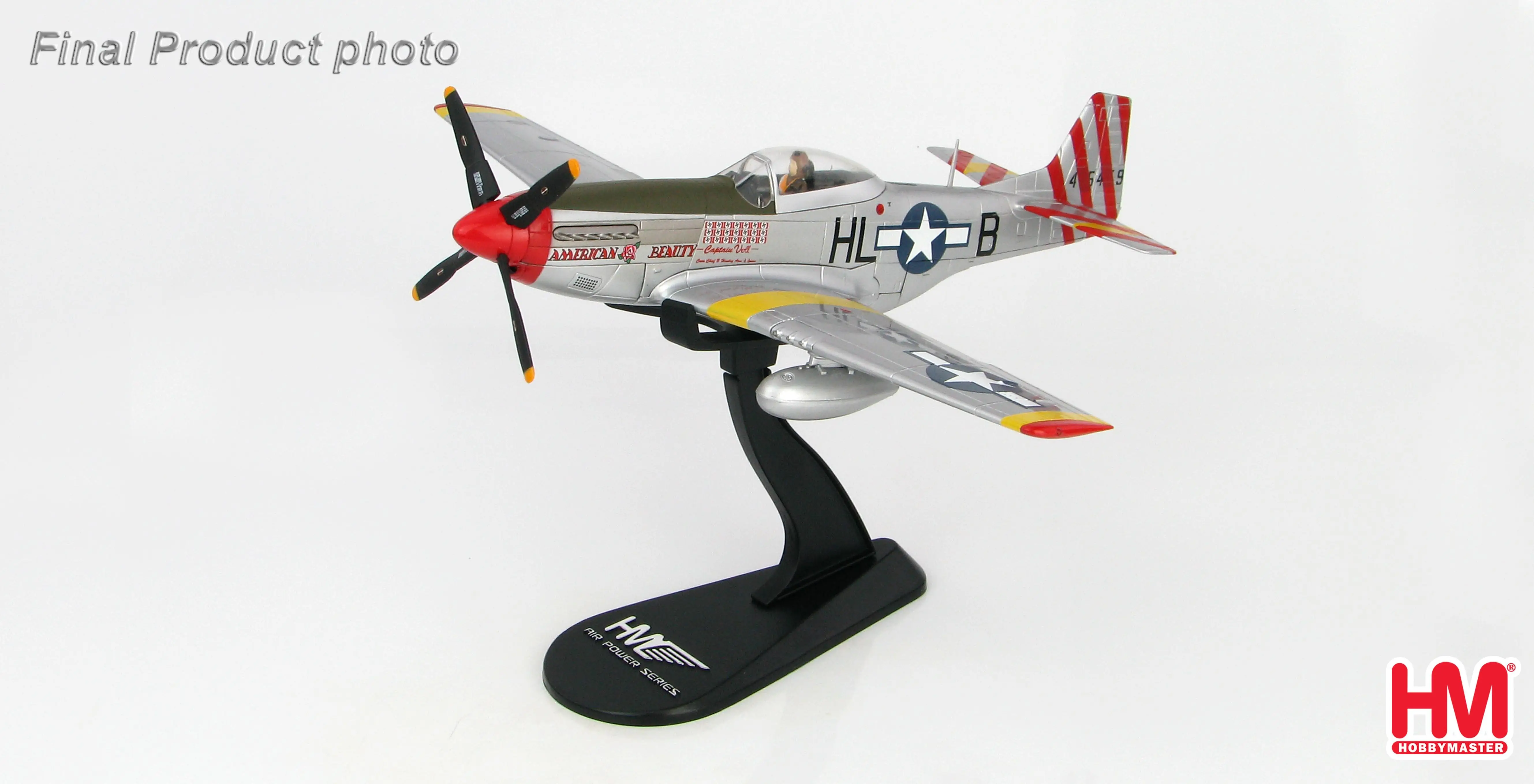 Hobby Master P-51D Mustang American beauty Capt. John Voll 308FS/31FG Сан-Северо AB/Италия конец 1944 1/48 литья под давлением модель самолета