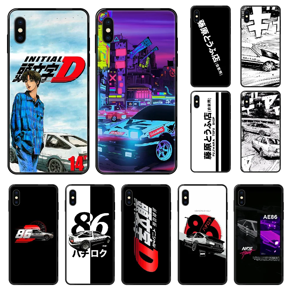 Япония JDM INITAL D AE86 Токио Чехол для мобильного телефона iphone 4 4s 5 5S SE 5C 6 6S 7 8 plus X XS XR 11 PRO