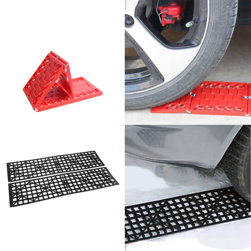 Pack of 4pcs Emergency Tire Traction Mats Car Antiskid Pads Sand Mud Snow Track Tire Ladder