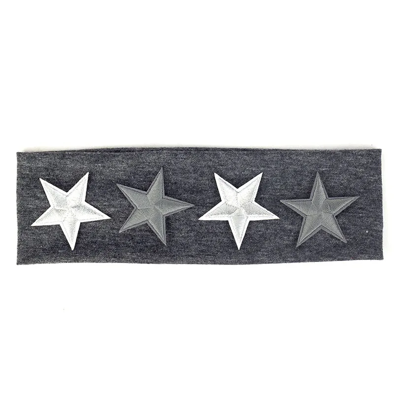 Dark Gray-3 Geebro Baby Cut Hairband аксессуары для волос со звездами модная эластичная плоская резинка для девочек детская мягкая тюрбан из хлопка головной убор для малышей AT039 - Цвет: Dark Gray-3