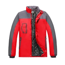 Осенне-зимнее Мужское пальто смешанных цветов, рекламирующая мужская одежда с хлопковой подкладкой, мужское толстое хлопковое пальто для улицы, водонепроницаемое Ja