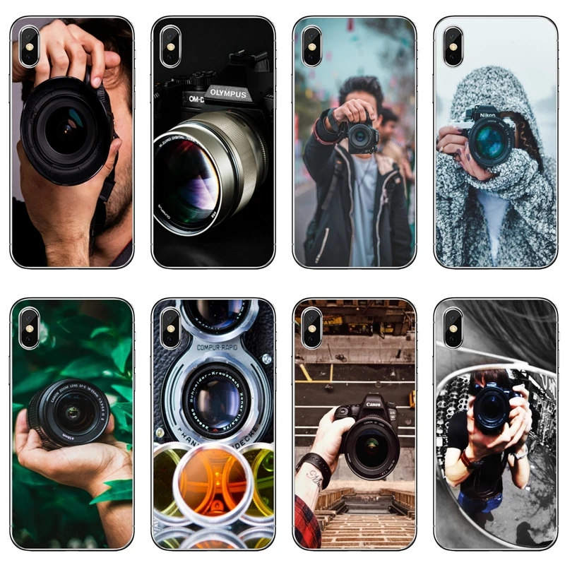 

Photographer Camera Lens For iPhone XR X XS Max 8 7 6s 6 plus SE 5s 5c 5 iPod Touch Accessories phone case