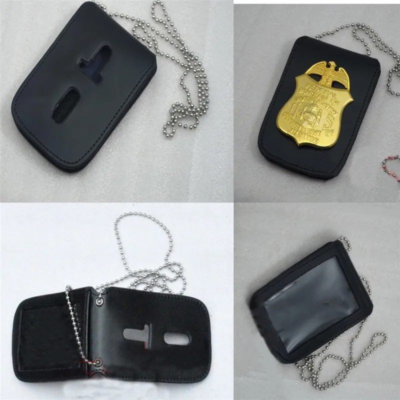1 шт. кожаный Универсальный держатель для знаков полицейский детектив с цепочкой