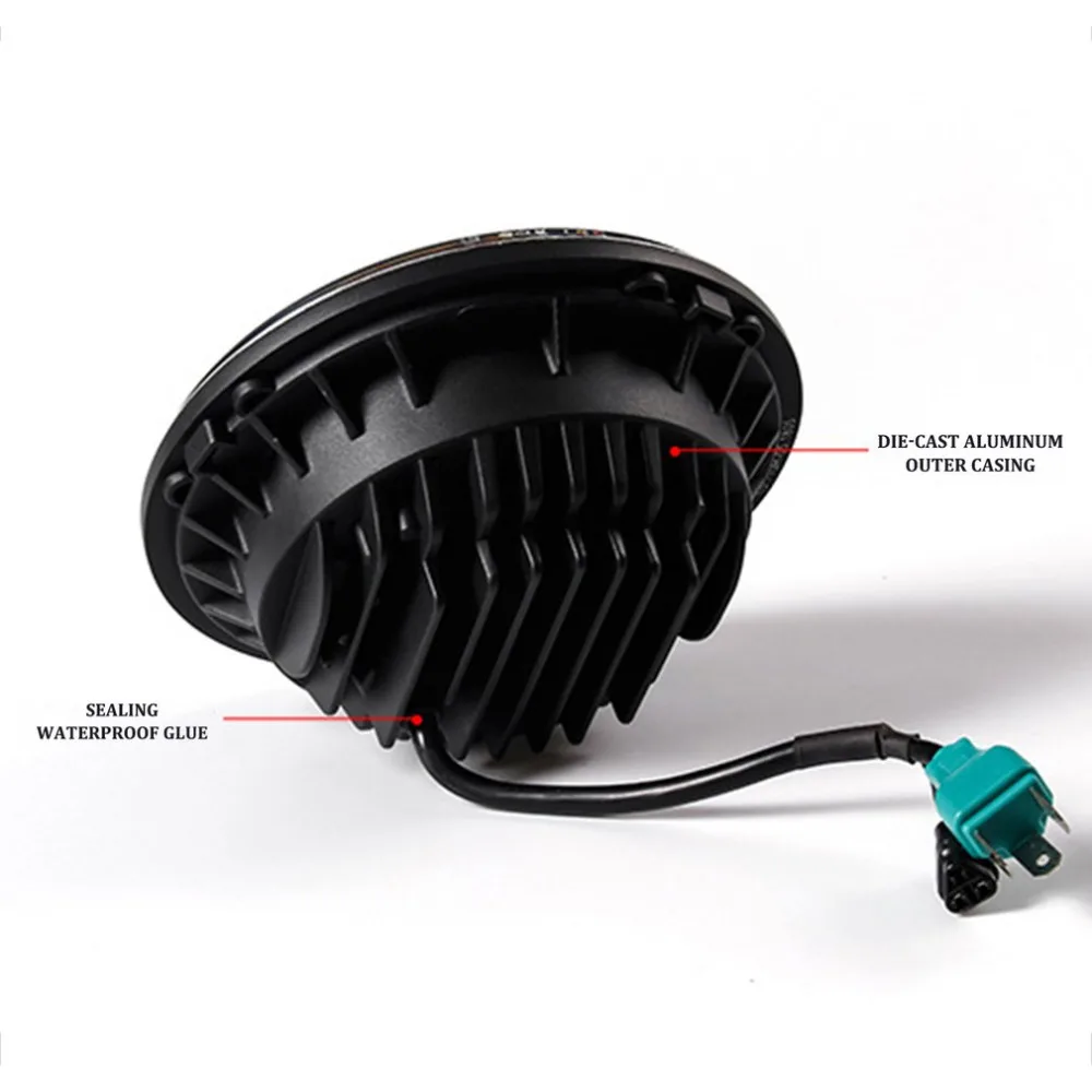 Новинка 2x7 дюймов 45 Вт круглый светодиодный светильник на голову s Halo Angle Eyes Для Jeep для Wrangler для JK LJ TJ CJ головной светильник s внедорожный рабочий светильник