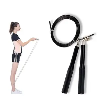 

Jump Rope Adjustable Speed Skipping Rope With Metal Handles Steel Cable Workout Exercise Fitness Equipment for Women Men Child