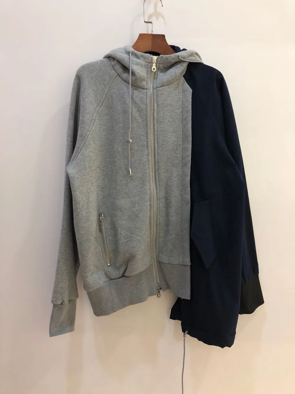 2019FW новые женские модные Лоскутные толстовки с капюшоном женские повседневные куртки толстовки для дам одежда 2 цвета пачка