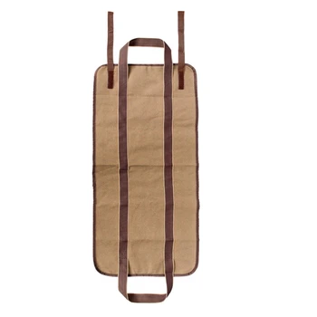 

Canvas Firewood Wood Carrier Bag Log Camping Outdoor Holder Carry Storage Bag Khaki