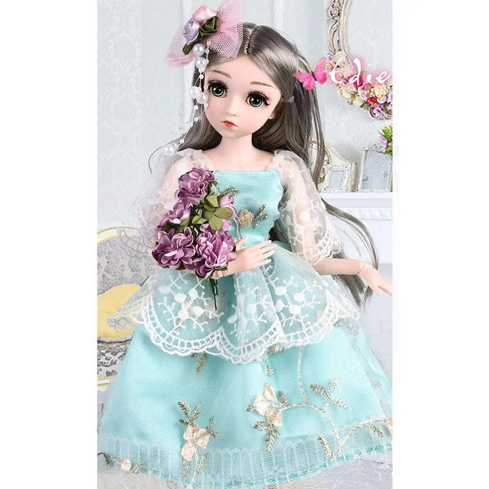 UCanaan BJD кукла, 1/4 SD куклы, 18 дюймов, 18 шаров, шарнирные куклы с одеждой, наряд, обувь, парик, Макияж волос, лучший подарок для девочек - Цвет: D