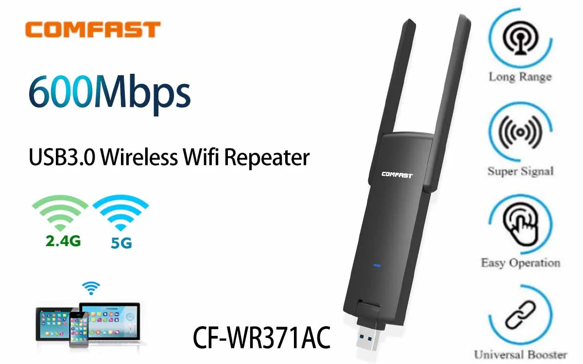 Wi-Fi ретранслятор 600 Мбит/с CF - WR371AC AP роутер двухдиапазонный 2 4 и 5 ГГц Wifi