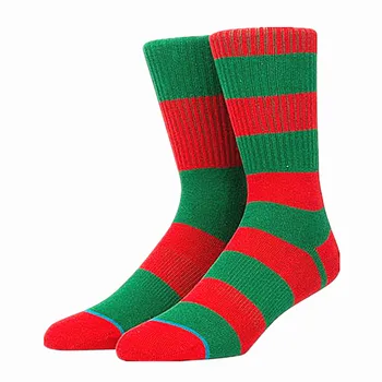 

Men's Asymmetric Red Block High Socks