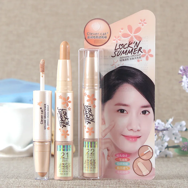 

ZHENDUO 3 colors Double head moisturizing liquid concealer + concealer cream make-up concealer pen makeup concealer makeup face