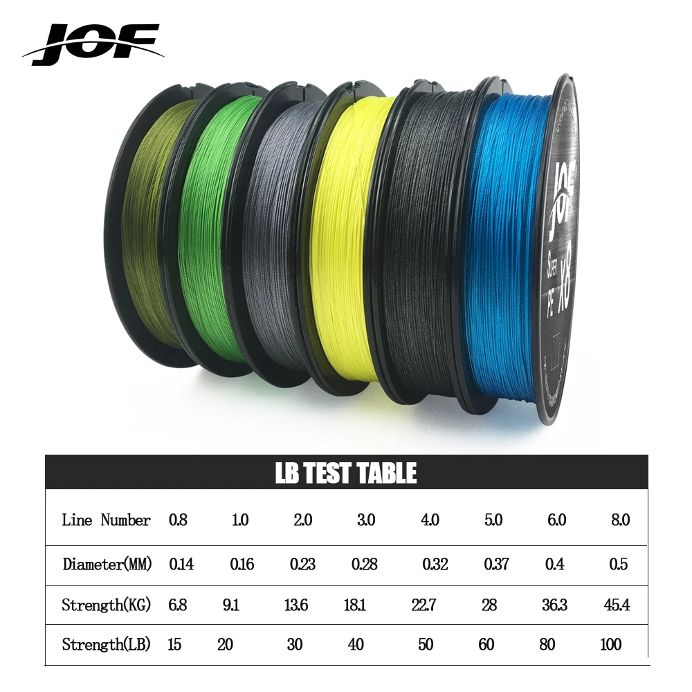 Fishing Line Fishing Tackle JOF 8 Strands Fishing Line 150M 300M 500M Multifilament For Carp