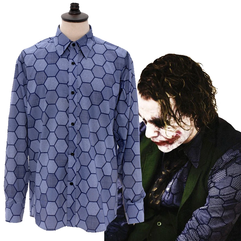 DC Бэтмен Темный рыцарь Джокер косплей костюм рубашка галстук полный комплект наряды Хэллоуин Хит Леджер костюмы - Цвет: shirt