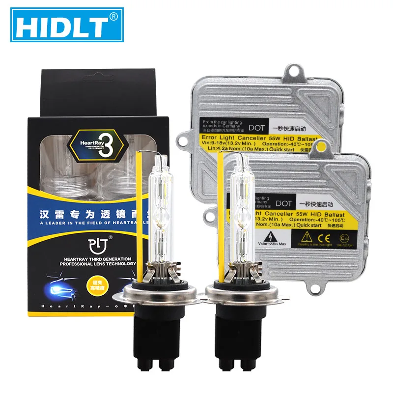 HIDLT супер яркий HeartRay HID Xenon комплект H1 H7 H11 D2H 4500K 5500K авто лампы DC 12V 55W Быстрый старт