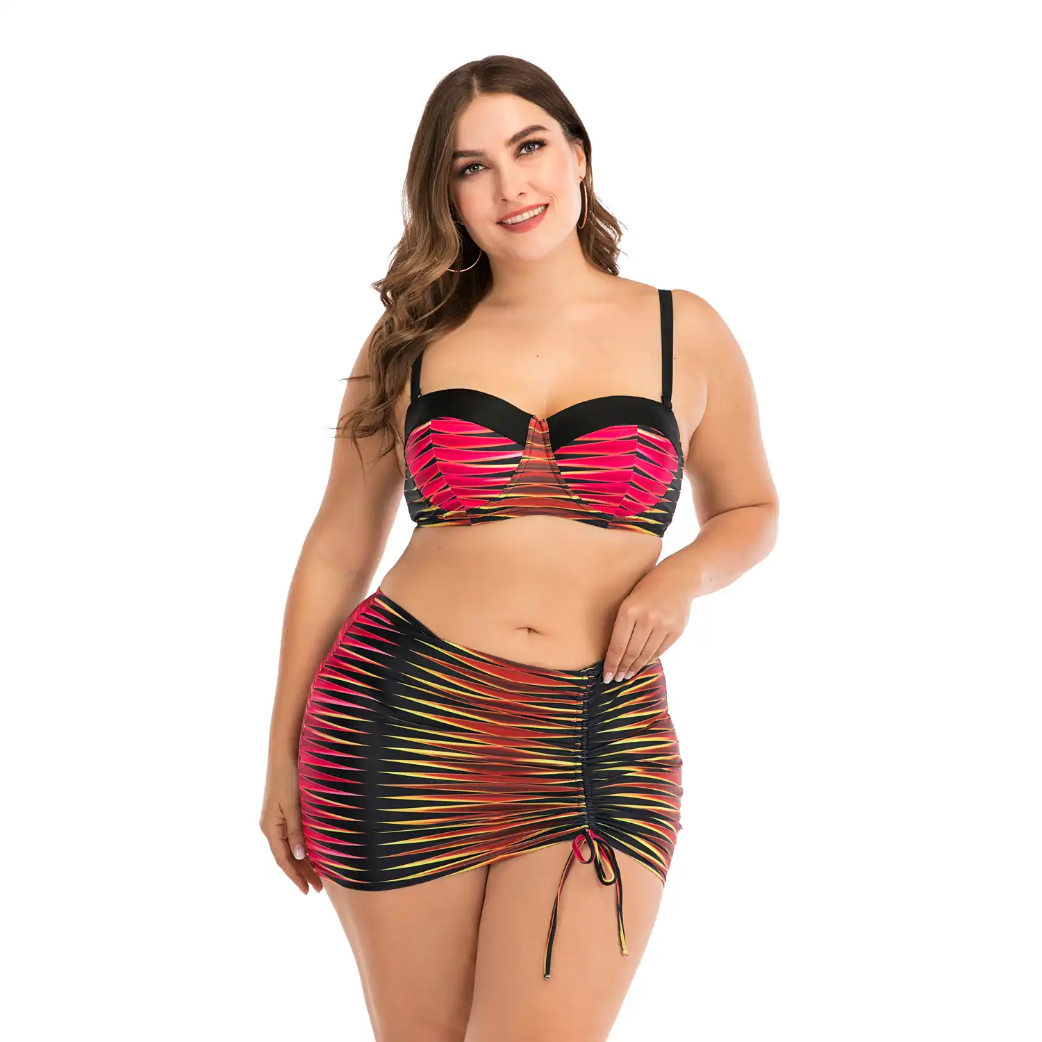 biquíni plus size com saia