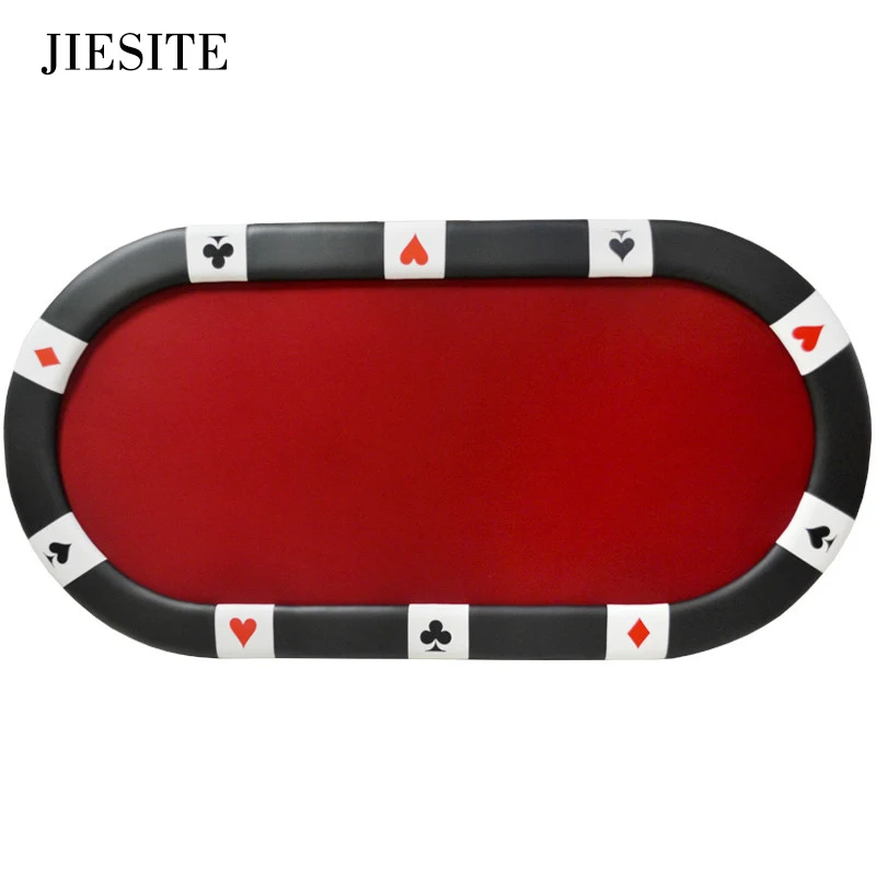  -213*107*76cm Oval Casino Foldable Poker Table Texas Hold'em Baccarat Three Fold with Waterproof Fa