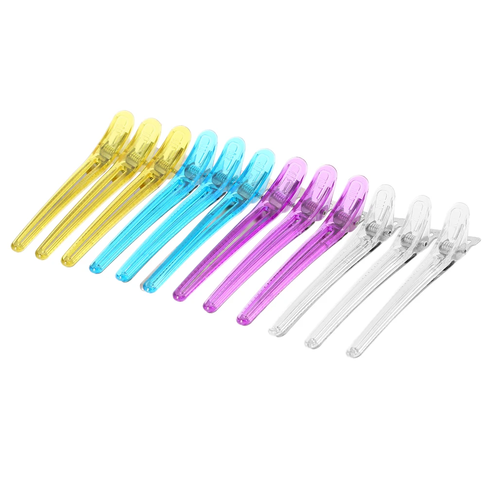 

12Pcs/set Colorful Hair Grip Clips Professional Hairdressing Sectioning Clips Hair Cutting Clamps Salon Hair Styling Tool