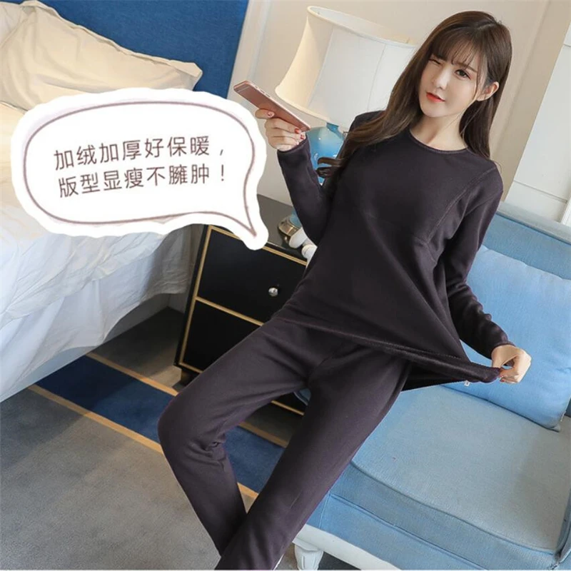 Одежда для сна для беременных женщин; теплое нижнее белье; осенне-зимняя одежда для сна; пижамы; послеродовой комплект для беременных