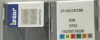 

10PCS ISCAR CARBIDE GIP 4.00E-0.40 IC908