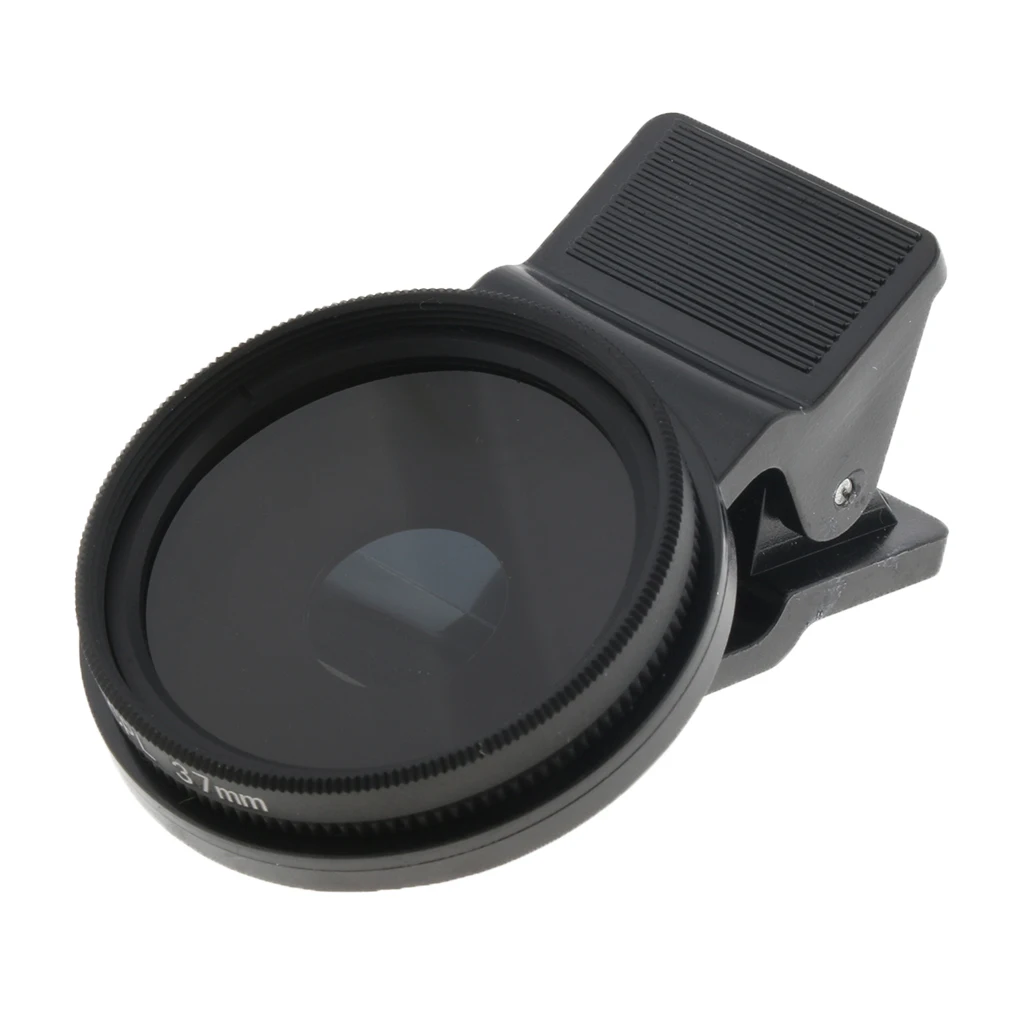 CPL Lens Filter 37mm Circular Polarizing Filter with Clip Compatible for Most Smartphones CPL Filter Lens Optical Glass