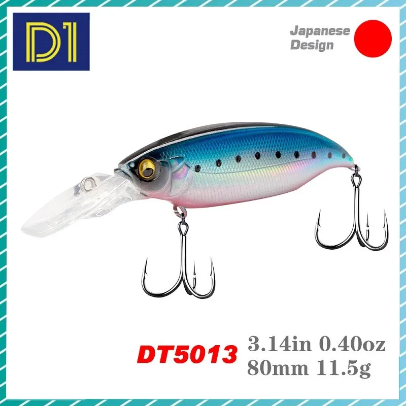 

D1 DIVE ELBO 80F Floating And Slow Sinking Minnow ABS Hard Bait Pesca Artificial Jig Wobblers Crankbait Fishing Bait 80mm 11.5g