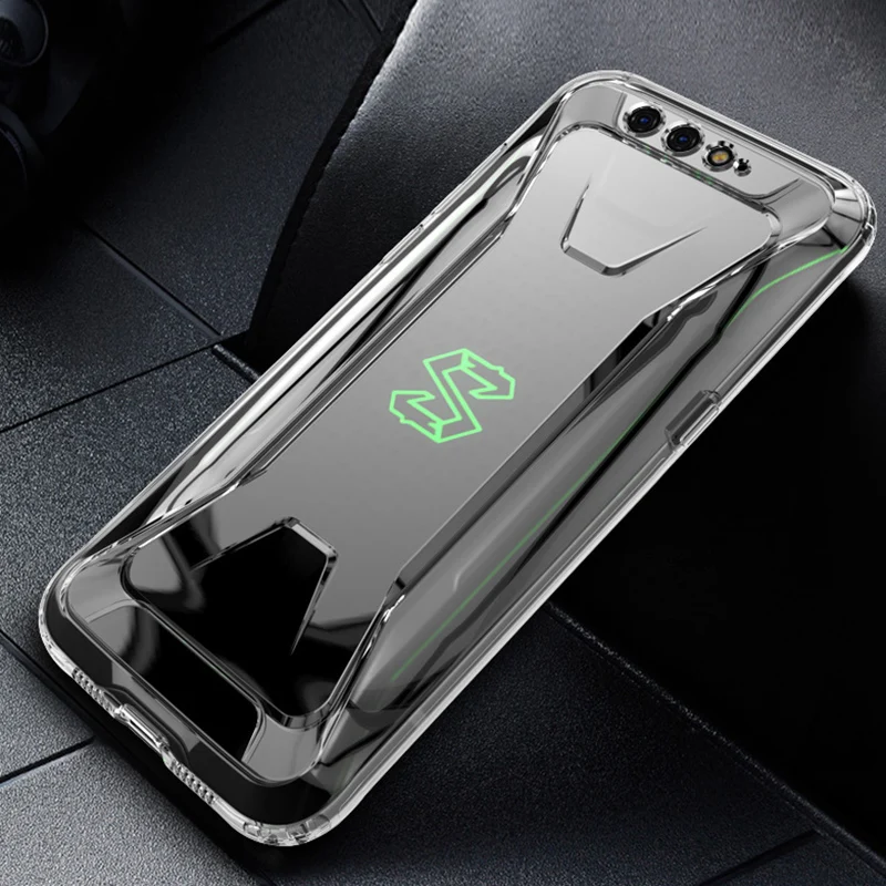 Чехол для мобильного телефона с градиентом для Xiaomi Black Shark / Helo / Black Shark 2 / 2 Pro 2Pro, силиконовый чехол с защитой от падения - Цвет: Transparent