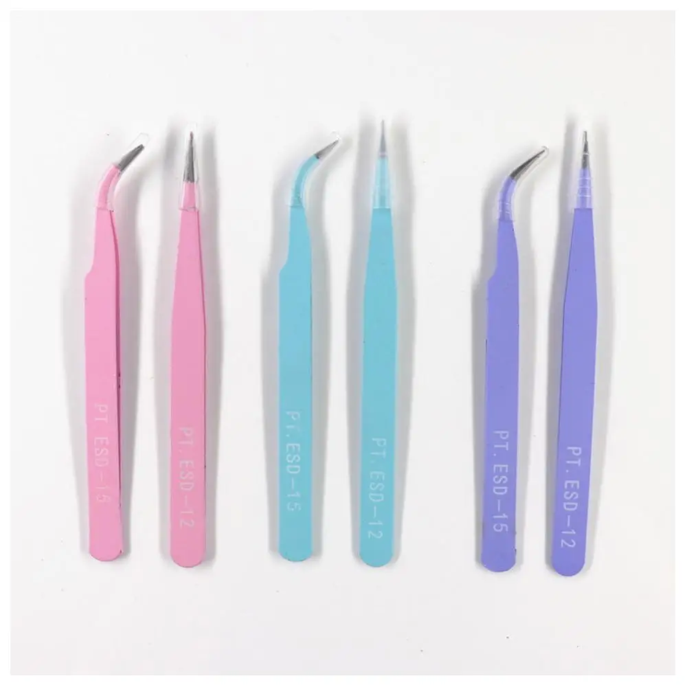 2 шт. щипцы для наращивания накладных ресниц из нержавеющей стали |