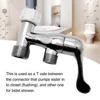 

Three Way Accessories Rustproof Shower Arm Mounted T Adapter Bathroom Home Brass Hotel Hardware For Bidet Toilet Water Diverter