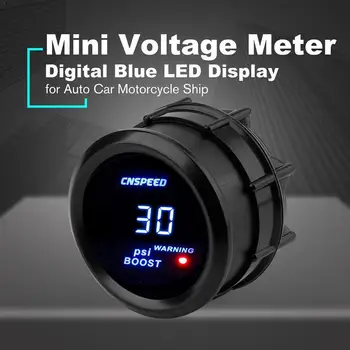 

2" 52mm -14-30 PSI Turbo Boost Gauge Digital Led Display With Gauge Car Sensor Face Meter Car Black A4N8