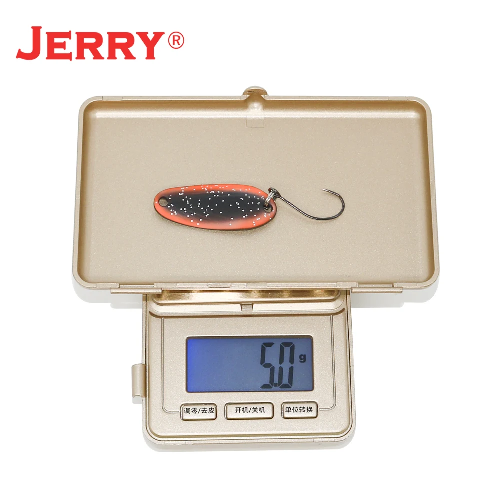 Jerry 3g 5g high quality fishing spoons single hook trout spoons area trout fishing lures two side color hard lures Jerry 3g 5g high quality fishing spoons single hook trout spoons area trout fishing lures two side color hard lures