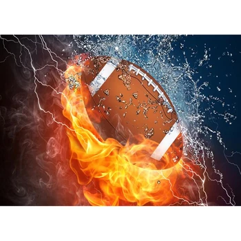 

DIY Painting By Numbers Football Fire Frame Oil Coloring By Numbers Wall Art Canvas Picture Hand Painted Home Decoration Gift