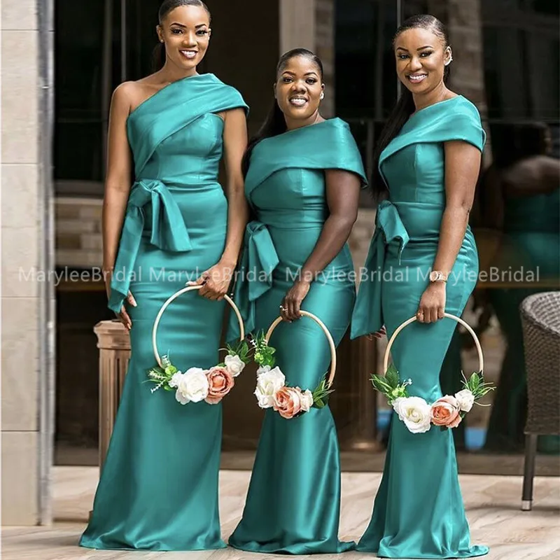 teal mermaid bridesmaid dresses