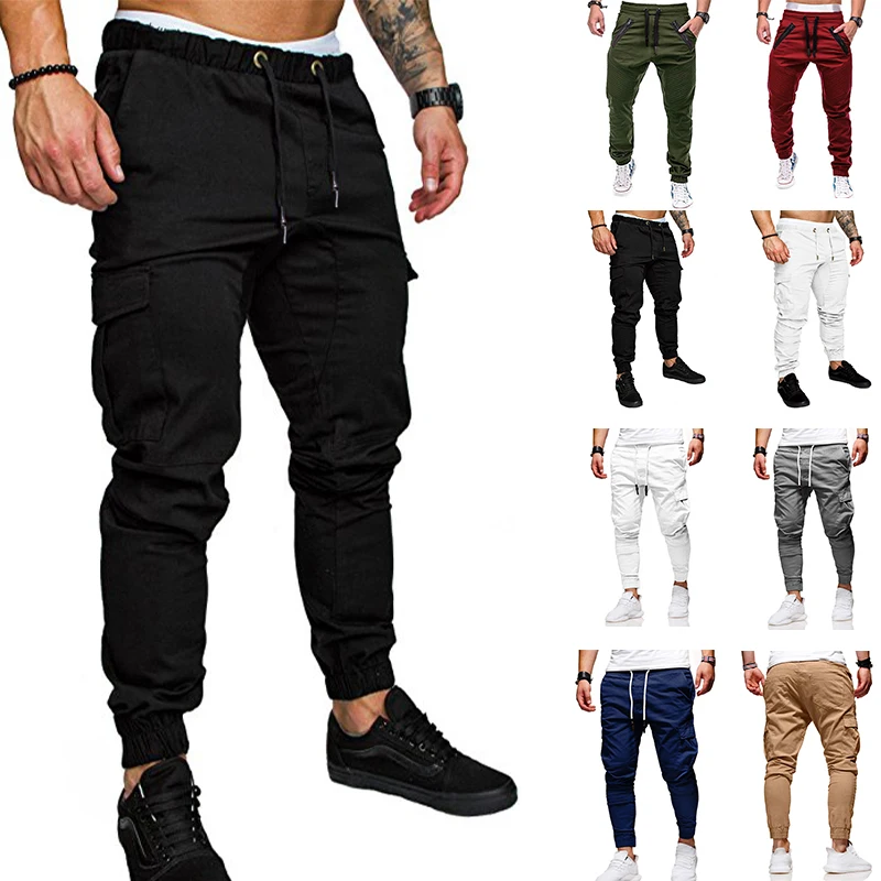 2021 nuevos hombres Pantalón deportivo Casual Pantalones Hombre corredor de carga pantalones de lápiz Harem Pantalones