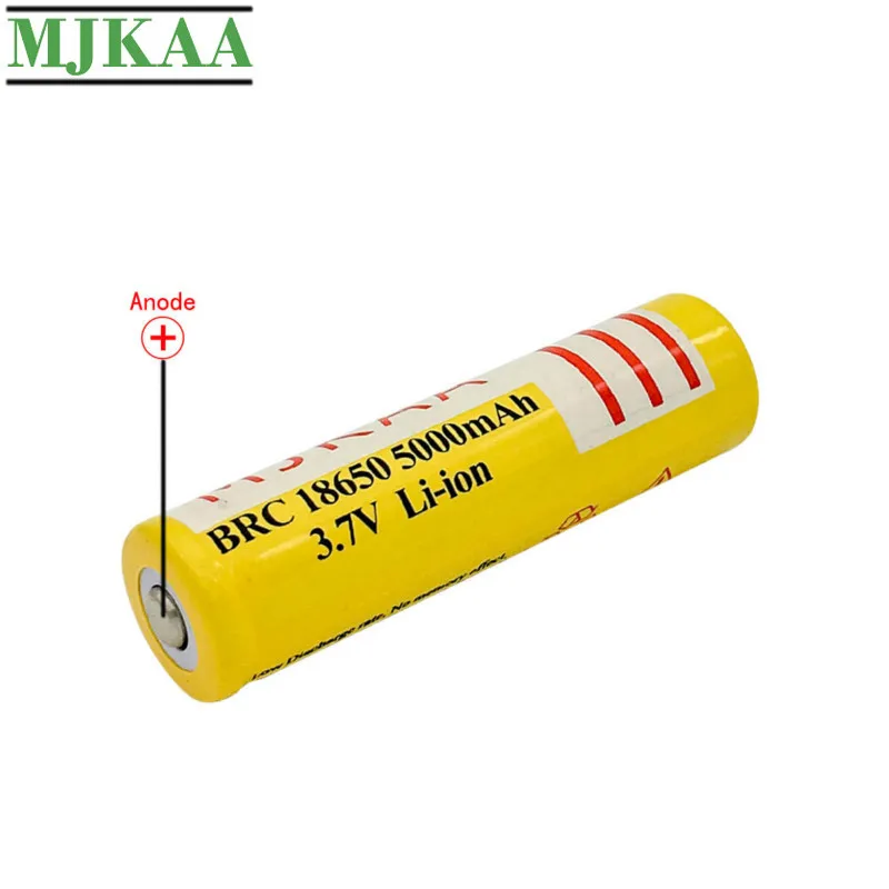 MJKAA 2 шт. BRC18650 5000 мАч 3 7 в литиевая аккумуляторная батарея 100% Новые литий ионные